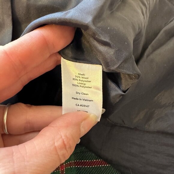 Talbots Mini Skirt Wool Blend Plaid Blue Red Size 8 Petite Work Office Fall - Picture 6 of 6